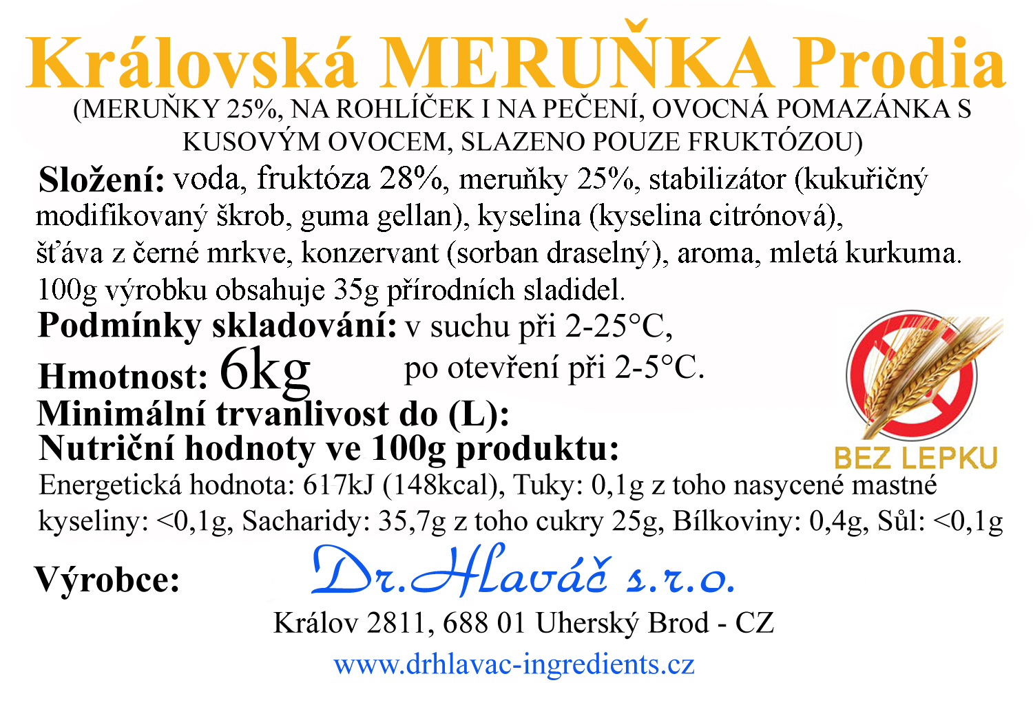 Dr.Hlaváč - Královská MERUŇKA Prodia 6kg